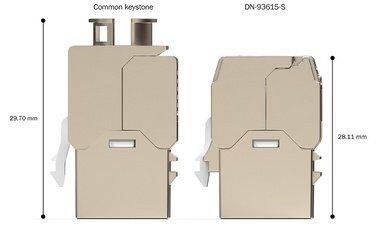 DIGITUS Boîtier compact pour module Keystone, cat.6A, blindé