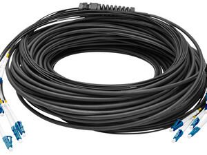 DIGITUS Câble fibre optique Universal Breakout, 100 m, noir