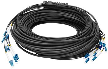 DIGITUS Câble fibre optique Universal Breakout, 100 m, noir