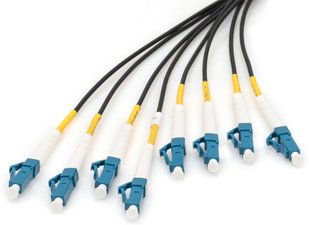 DIGITUS Câble fibre optique Universal Breakout, 100 m, noir