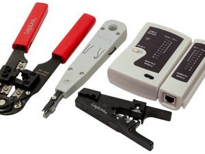 LogiLink Kit d'outils pour réseau, dans un sac noir