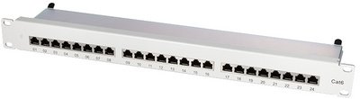 LogiLink Panneau de brassage 19" Cat. 6, blindé, 1 U,