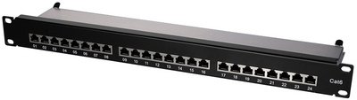 LogiLink Panneau de brassage 19" Cat. 6, blindé, 1 U,