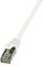 LogiLink Câble patch, Cat. 6, F/UTP, 1,0 m, blanc, gaine en