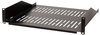 LogiLink Etagère 19", 2 U, montage fixe, (P)400 mm, noir