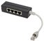 LogiLink Répartiteur RJ45, 4 ports, couleur: noir, blindé