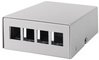 LogiLink Boîtier point de consolidation, 4 ports, gris clair