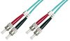 DIGITUS Câble patch à fibres optiques, 2xST - 2xST,OM3, 1m