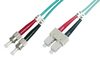 DIGITUS Câble patch LWL, OM3, fiche mâle ST - mâle SC, 1,0 m