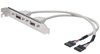 DIGITUS Equerre de slot USB 2.0, USB-A-IDC 5 broches, 0,25 m