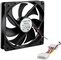 LogiLink Ventilateur pour boîtier,120 x 120 x 25 mm, noir