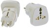BACHMANN Adaptateur de voyage, 2 & 3 pôles, corps blanc