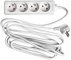 Wonday Prolongateur multiprise, 4 prises, blanc