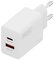 DIGITUS Chargeur secteur USB GaN, USB-C/USB-A, 30 W, blanc