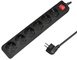 LogiLink Multiprise, 6 prises, avec interrupteur, noir