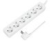 LogiLink Multiprise, 6 prises, sans interrupteur, blanc