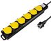 LogiLink Outdoor-Steckdosenleiste, 6-fach, schwarz, IP44