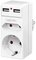 LogiLink Adapterstecker mit 2x USB-Ports, Eurosteckdose &
