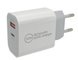 IWH Chargeur secteur USB-C, 1 USB-A / 1 USB-C, 30 W, blanc