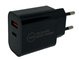 IWH Chargeur secteur USB-C, 1 USB-A / 1 USB-C, 30 W, noir
