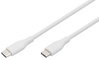 DIGITUS Câble USB 2.0 en silicone, USB-C, 0,5 m, blanc