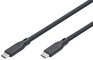 DIGITUS Câble USB 2.0 en silicone, USB-C, 0,5 m, noir