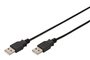 DIGITUS Câble USB 2.0, USB-A mâle - USB-A mâle, 1,0 m