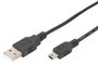 DIGITUS Câble de connexion USB 2.0, USB-A - Mini USB-B, 1,0m