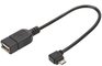 DIGITUS Câble adaptateur USB 2.0, micro USB-B - USB-A, 0,15m