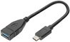 DIGITUS Câble adaptateur USB 3.0, USB-C - USB-A, 0,15 m