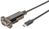 DIGITUS Adaptateur USB 2.0, USB-C - RS232, noir