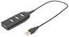 DIGITUS Hub USB 2.0, 4 ports, longueur câble : 300 mm, noir