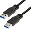 LogiLink Câble USB 3.0, USB-A - USB-A mâle, 1 m, noir