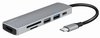 LogiLink Hub multifonction USB-C 6-en-1, argenté