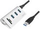 LogiLink Hub USB 3.0 + lecteur de carte, 3 ports, argenté
