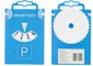 uniTEC Disque de stationnement avec ventouses, bleu