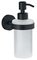 tesa Distributeur de savon MOON BLACK, verre satiné, noir
