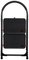 Bradas Escabeau pliable en acier, 2 niveaux, noir