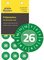 AVERY Zweckform Plaquette de contrôle, 2026, 20 mm, vert