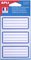 APLI Etiquettes pour livre, blanc/bleu, 34 x 75 mm lignées