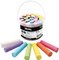 Wonday Craie de trottoir "marelle", seau en plastique de 20