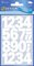 AVERY Zweckform Sticker de chiffres, chiffres 0-9, blanc