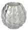 STARPAK Bougie sphérique "Pine Cone", argent