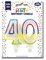 Clairefontaine Bougie nombre "Pailletée", numéro 40