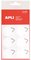 APLI Attache cadre, papier autocollant, blanc
