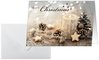 sigel Weihnachtskarte "Beige Christmas Candle", A6 quer (A5)