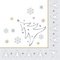PAPSTAR Serviette à motif de Noël "X-Mas Elegance", argent