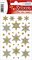 HERMA Sticker de Noël DECOR "étoiles", or, en relief
