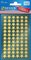 AVERY Zweckform ZDesign Stickers de Noël "étoiles", or