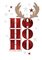 CACTUS Weihnachtskarte "Ho Ho Ho", mit Holzapplikation